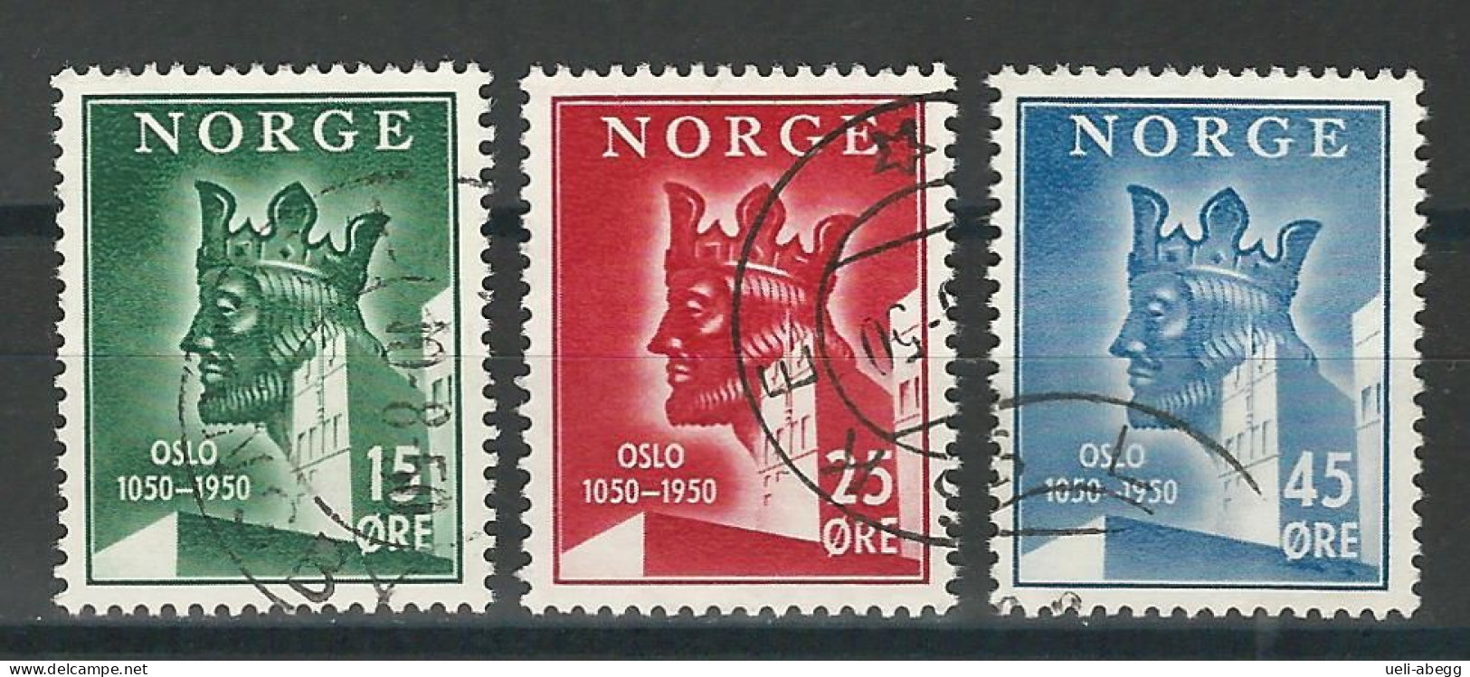 Norwegen Mi 348-50 O - Usados