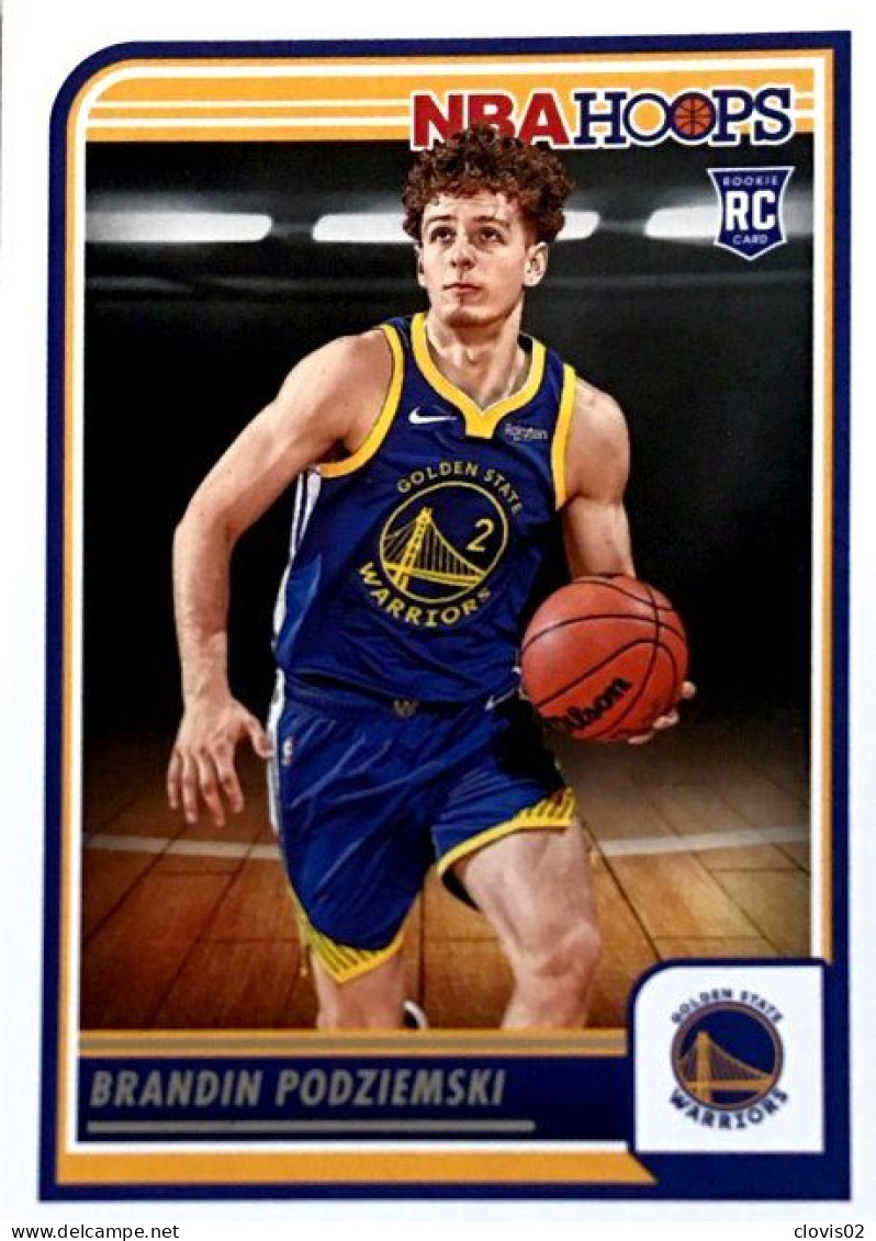 264 Brandin Podziemski - Golden State Warriors - Carte Panini 2023-2024 NBA Hoops Base Cards - Sonstige & Ohne Zuordnung