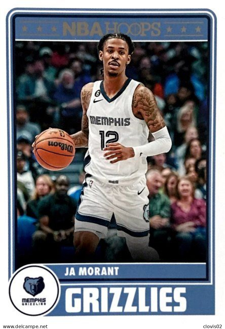 281 Ja Morant - Memphis Grizzlies - Carte Panini 2023-2024 NBA Hoops Base Cards - Altri & Non Classificati