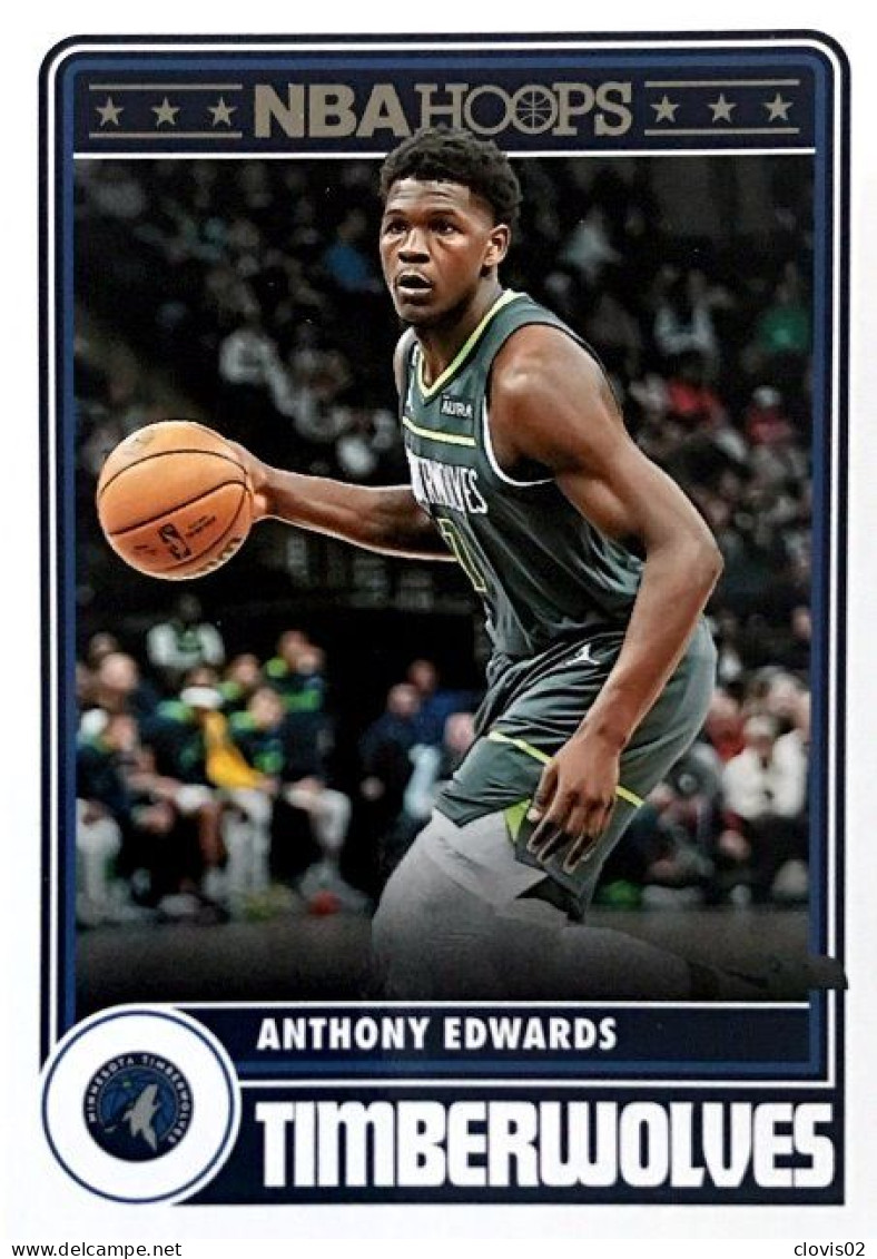 286 Anthony Edwards - Minnesota Timberwolves - Carte Panini 2023-2024 NBA Hoops Base Cards - Autres & Non Classés