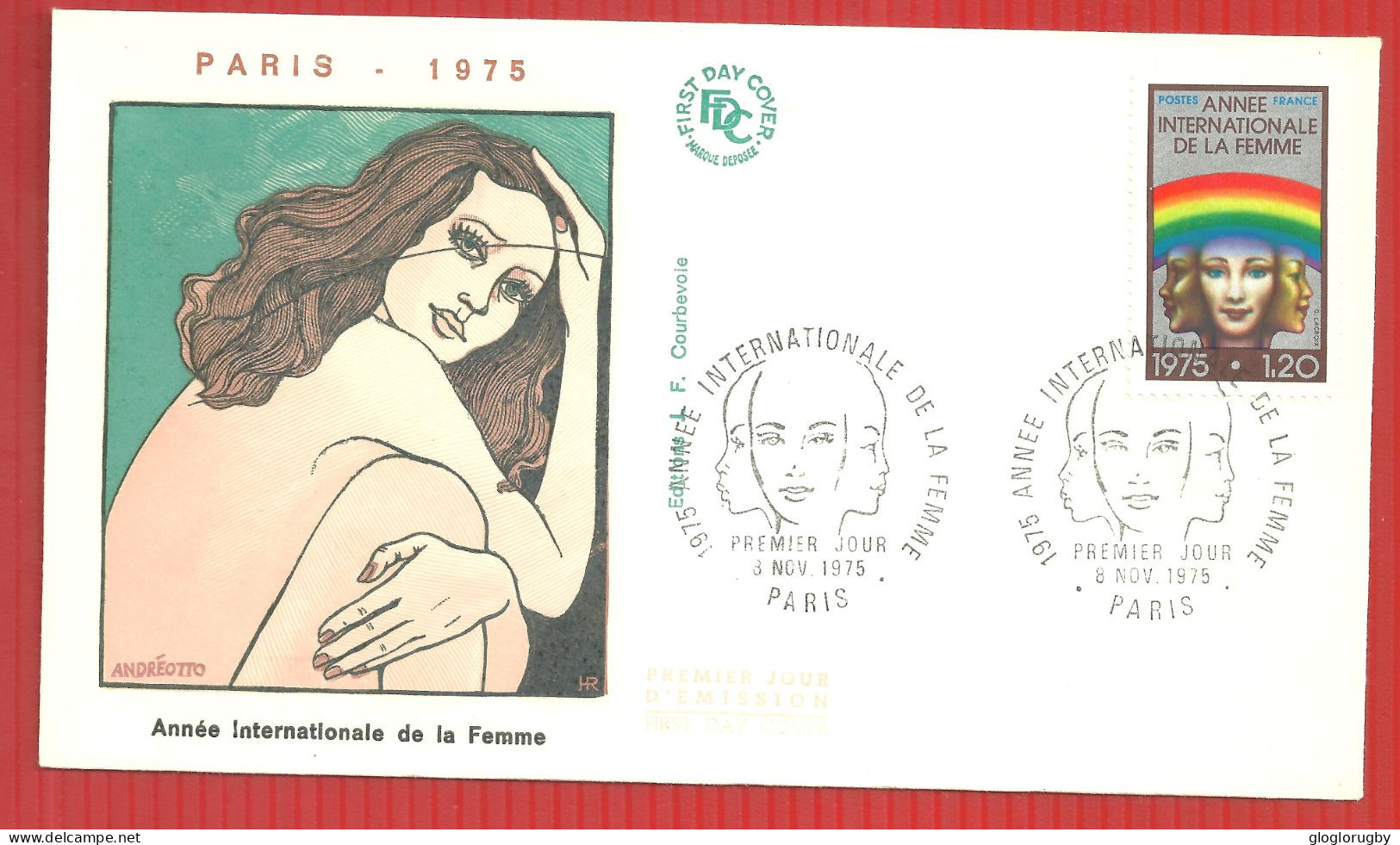 FDC ANNEE INTERNATIONALE DE LA FEMME PARIS 8 11 1975 - 1970-1979