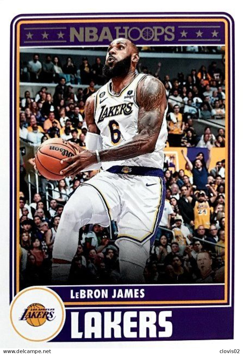 290 LeBron James - Los Angeles Lakers - Carte Panini 2023-2024 NBA Hoops Base Cards - Autres & Non Classés