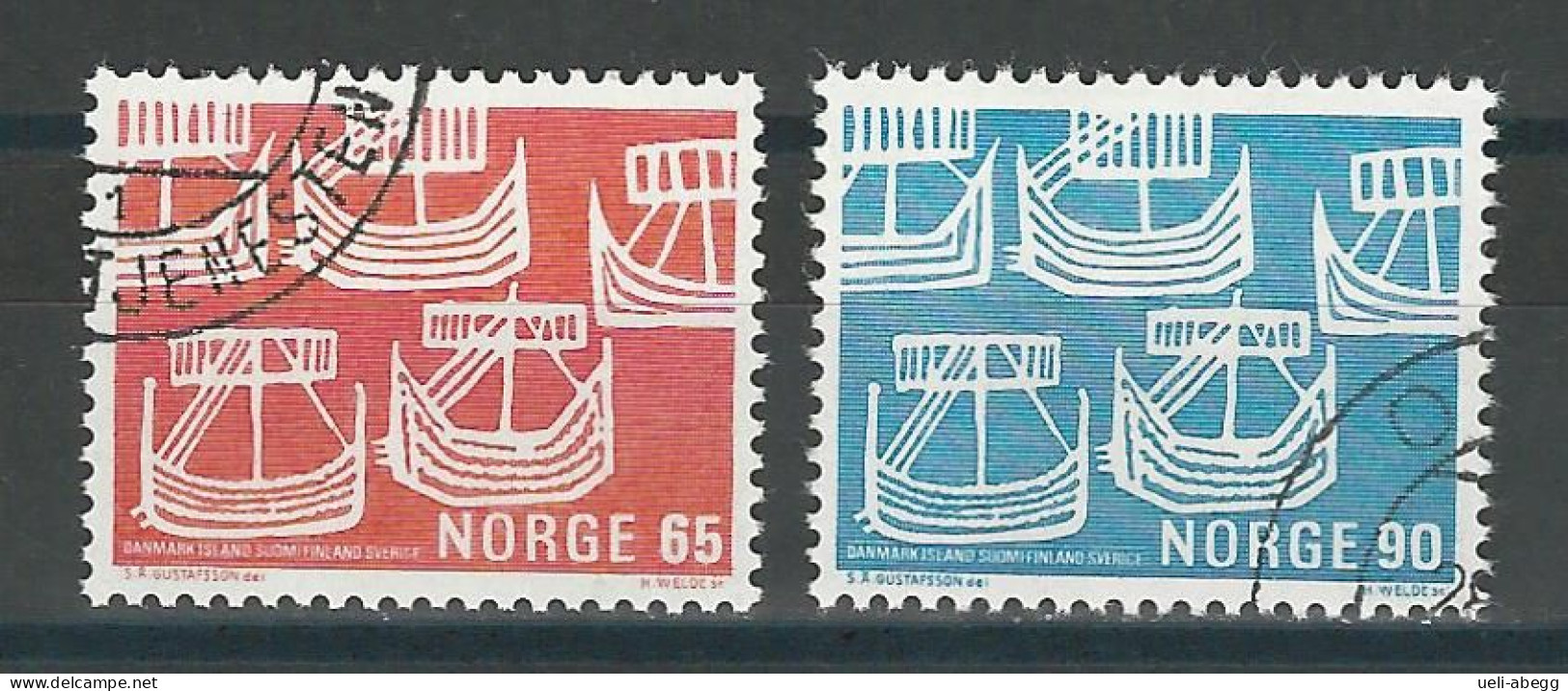 Norwegen Mi 579-80 O - Oblitérés