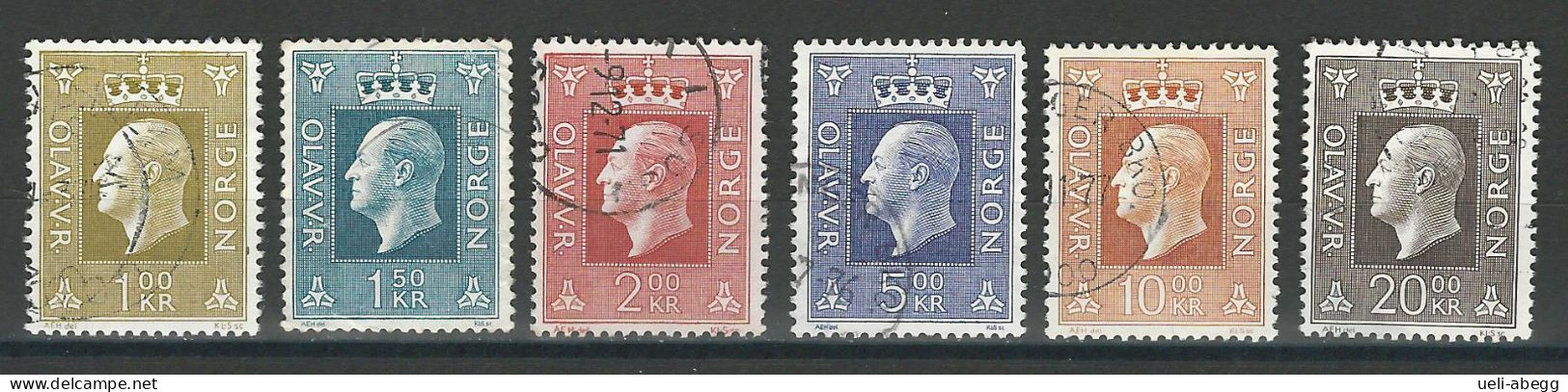 Norwegen Mi 588-93 O - Oblitérés