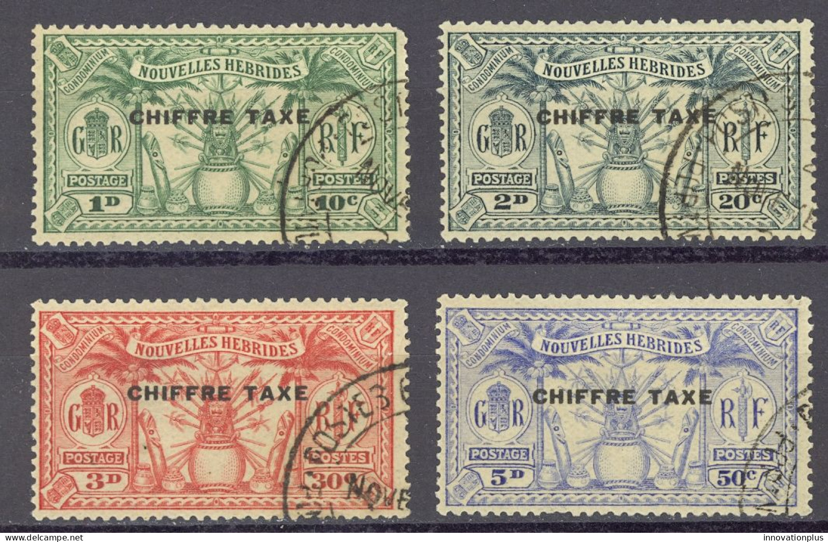 New Hebrides, French Sc# J1-J4 SG# FD53/6 Used 1925 10c-15c Nouvelles Hebrides - Usados