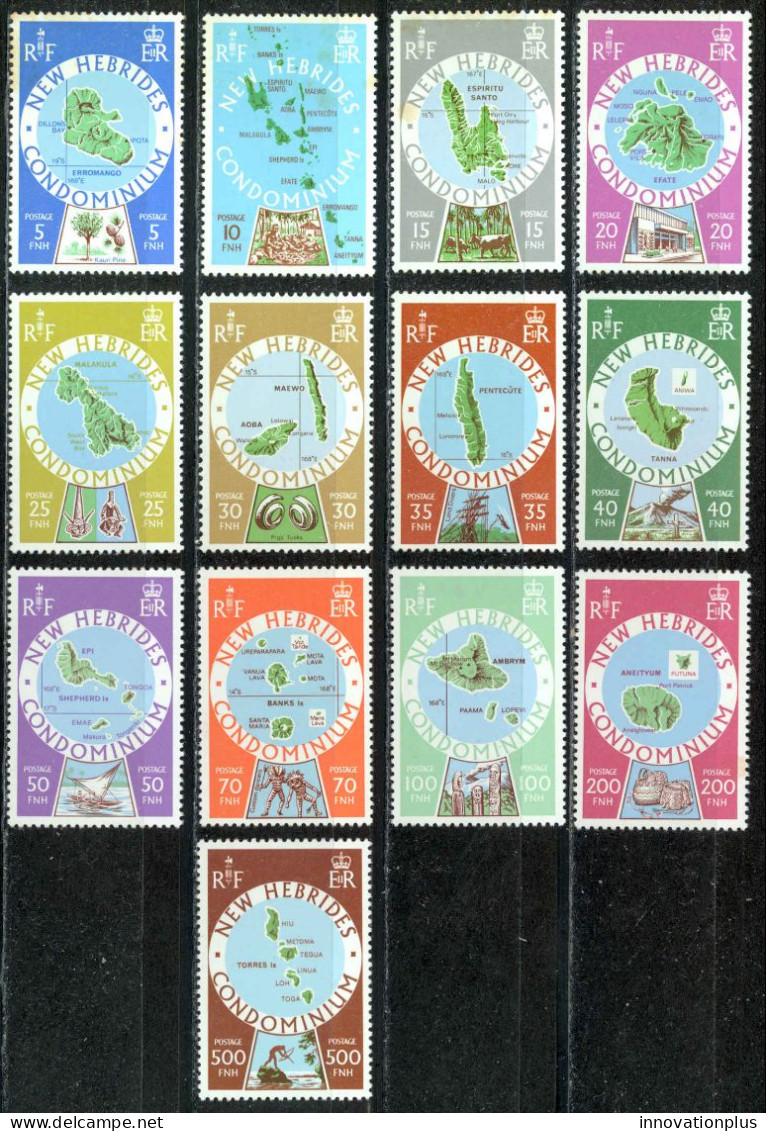 New Hebrides, British Sc# 238-250 MH 1977-1978 Definitives - Unused Stamps