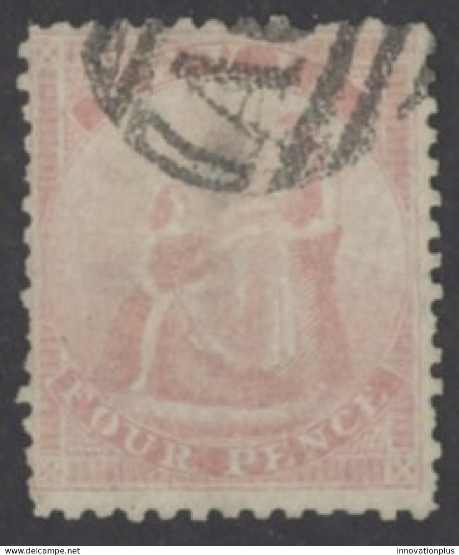Nevis Sc# 6 Used 1861 4p Dull Rose Medicinal Spring - St.Christopher-Nevis-Anguilla (...-1980)