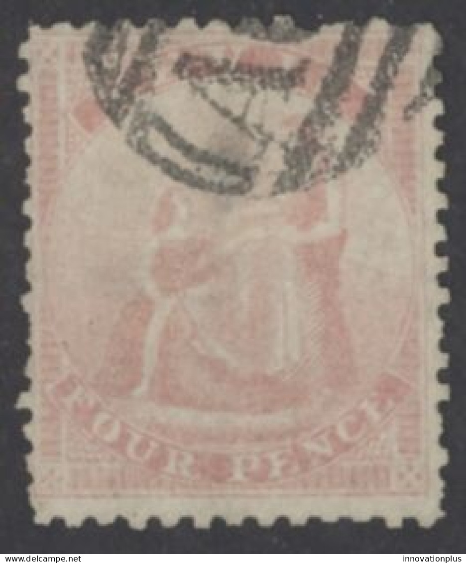 Nevis Sc# 6 Used 1861 4p Dull Rose Medicinal Spring - St.Christopher-Nevis & Anguilla (...-1980)