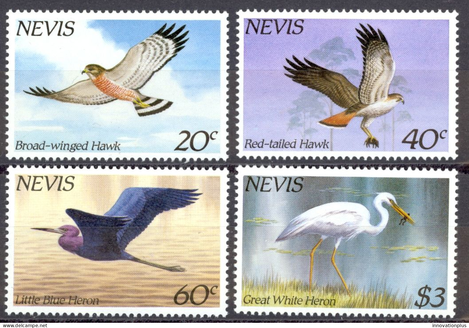 Nevis Sc# 403-406 MNH 1985 Birds - St.Kitts And Nevis ( 1983-...)