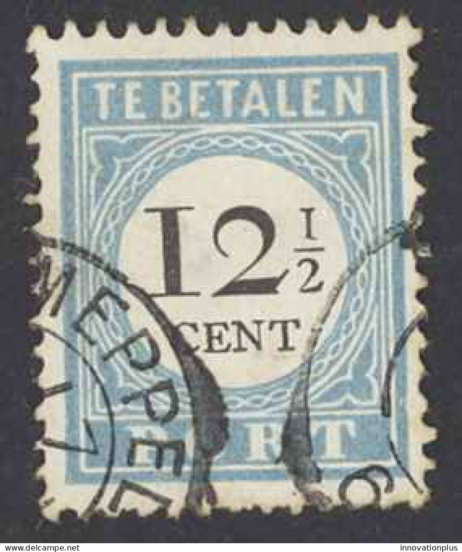 Netherlands Sc# J8a (Type I-34 Loops) Used 1881-1887 12 1/2c Postage Due - Taxe