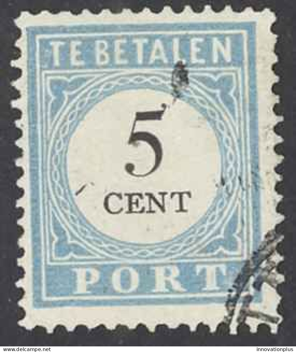 Netherlands Sc# J6a (Type I-34 Loops) Used 1881-1887 5c Postage Due - Strafportzegels