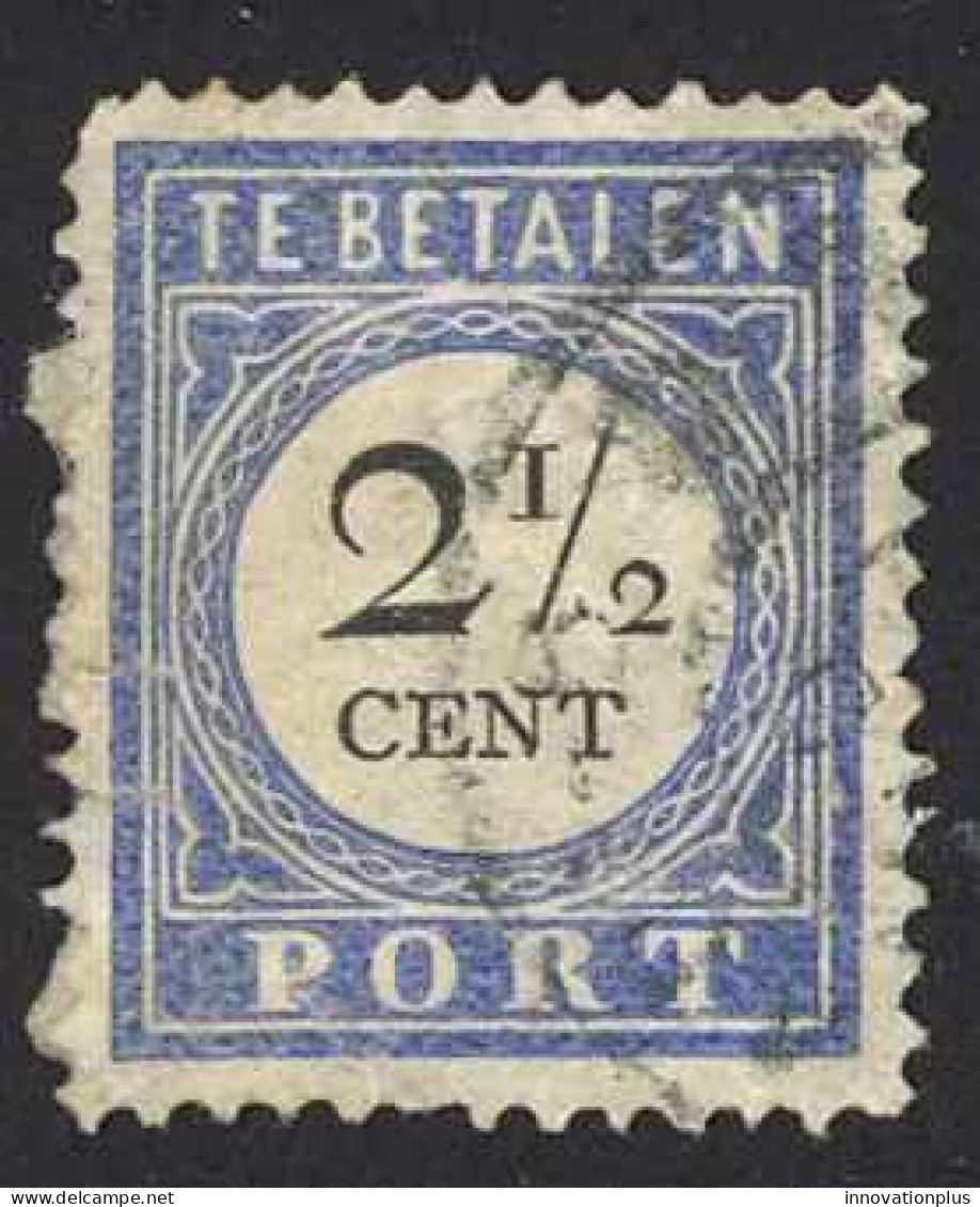 Netherlands Sc# J5a (Type I-34 Loops) Used (a) 1881-1887 1½c Lt Blue Definitive - Strafportzegels