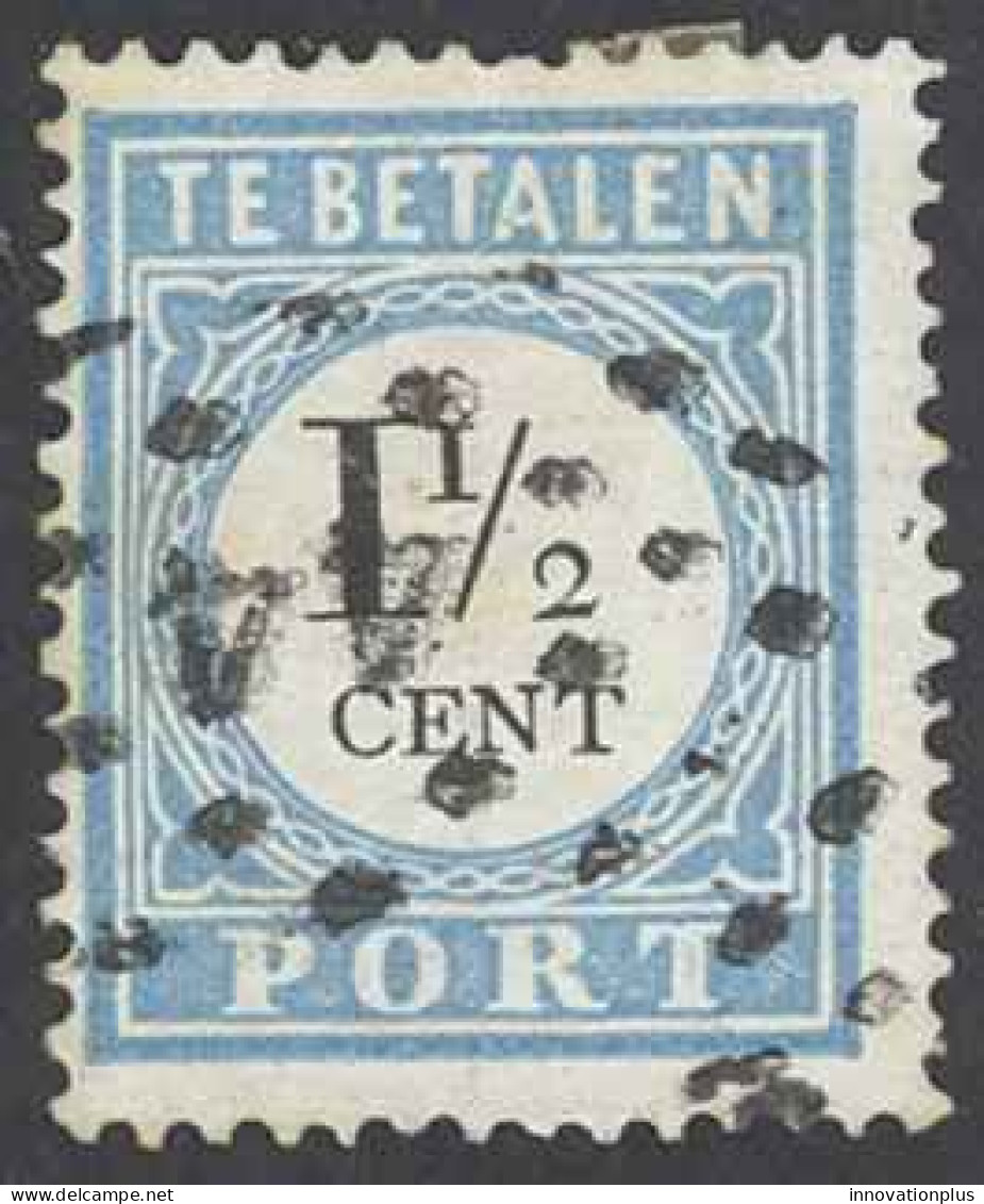 Netherlands Sc# J4a (Type I-34 Loops) Used 1881-1887 1 1/2c Postage Due - Taxe