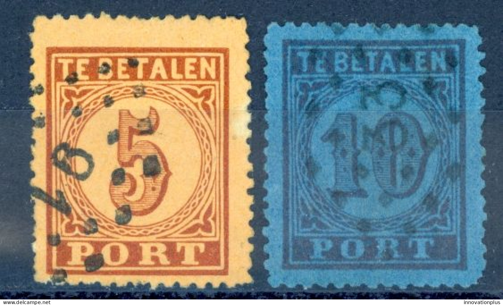 Netherlands Sc# J1-J2 Used 1870 Postage Due - Tasse