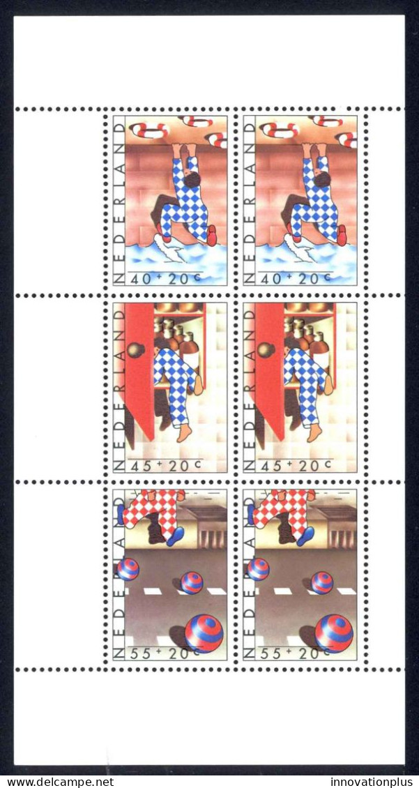 Netherlands Sc# B541a MNH Sheet/2 1977 Childhood Dangers - Neufs