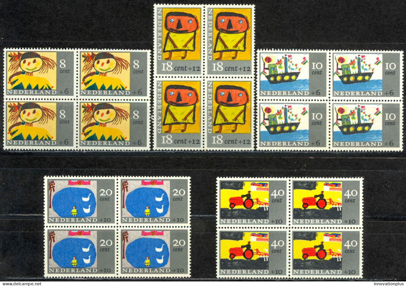 Netherlands Sc# B402-B406 MNH Block/4 1965 Child Welfare - Ongebruikt