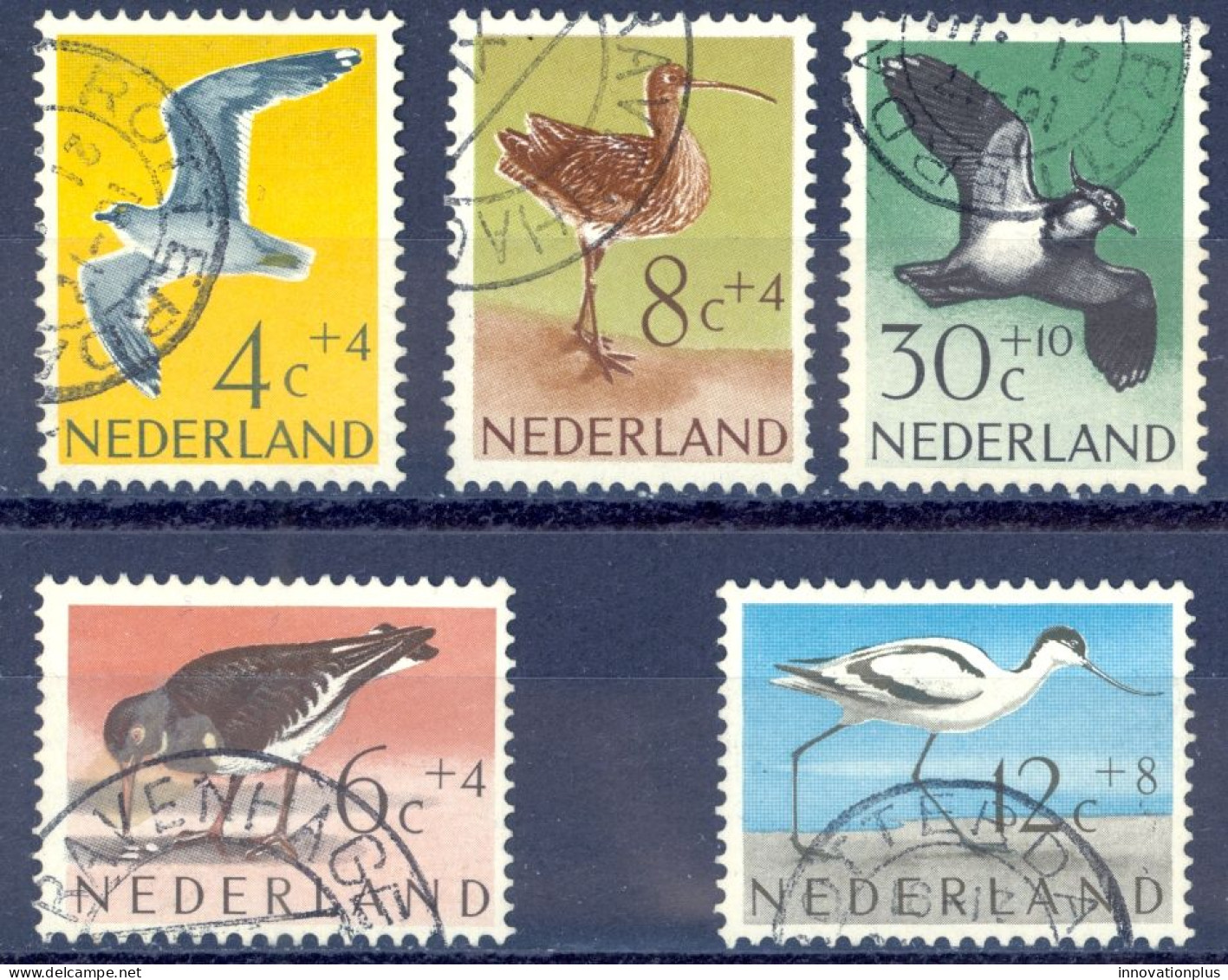 Netherlands Sc# B353-B357 Used 1961 Birds - Oblitérés