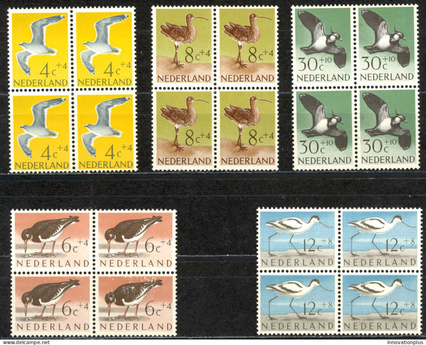 Netherlands Sc# B353-B357 MNH Block/4 1960 Birds - Ongebruikt