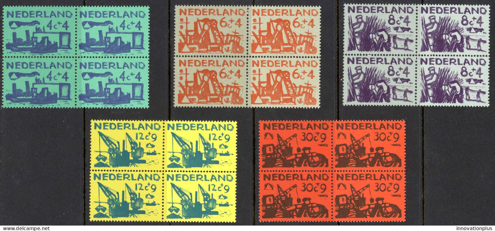 Netherlands Sc# B331-B335 MNH Block/4 1959 Social & Cultural Projects - Ongebruikt