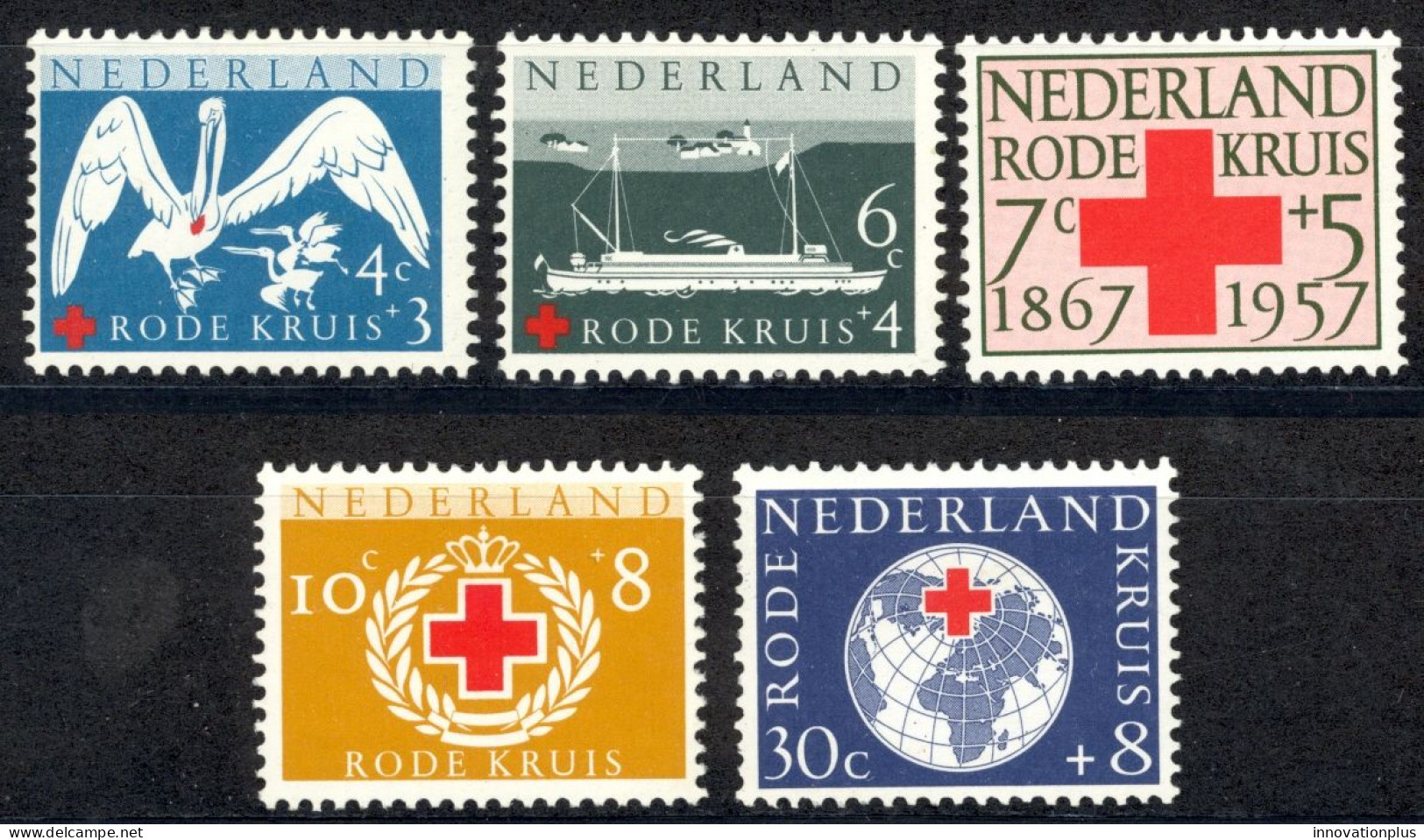 Netherlands Sc# B311-B315 MH 1957 Red Cross - Ongebruikt