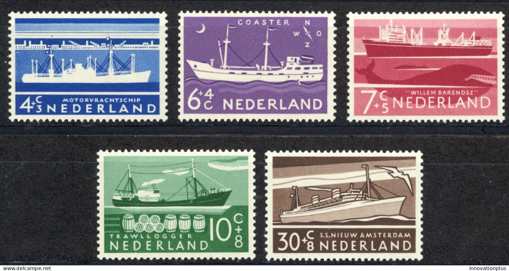 Netherlands Sc# B306-B310 MH 1957 Ships - Ongebruikt