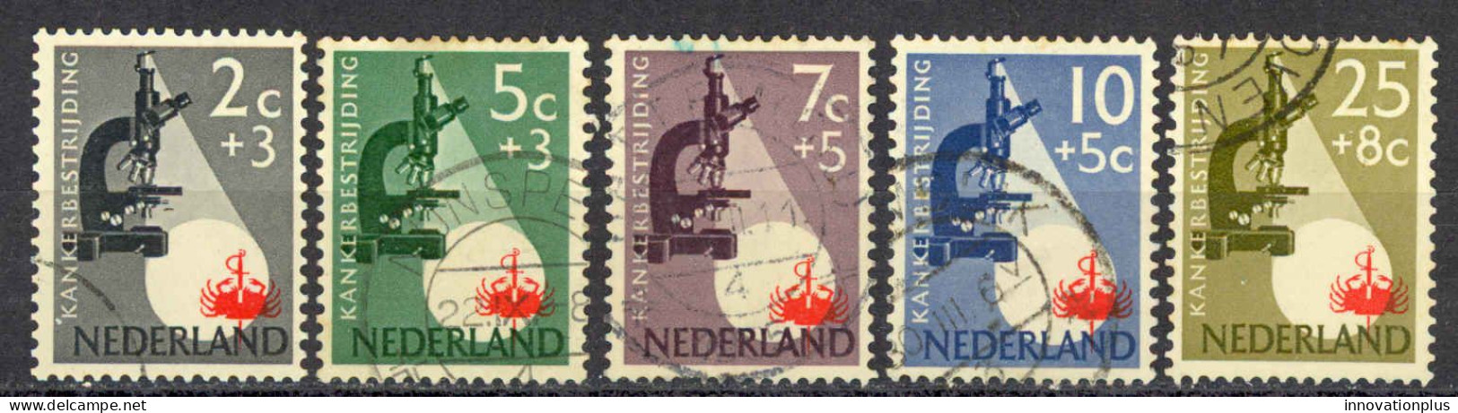 Netherlands Sc# B281-B285 Used (b) 1955 Cancer Research - Oblitérés
