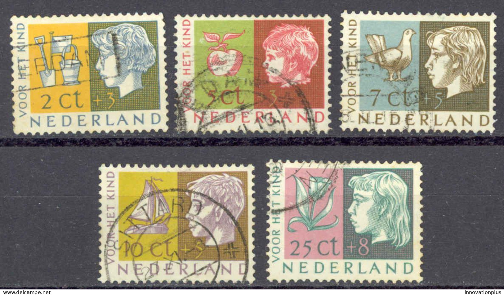 Netherlands Sc# B259-B263 Used 1953 Child Welfare - Oblitérés