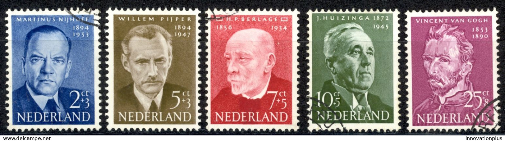 Netherlands Sc# B264-B268 Used 1954 Famous People - Oblitérés