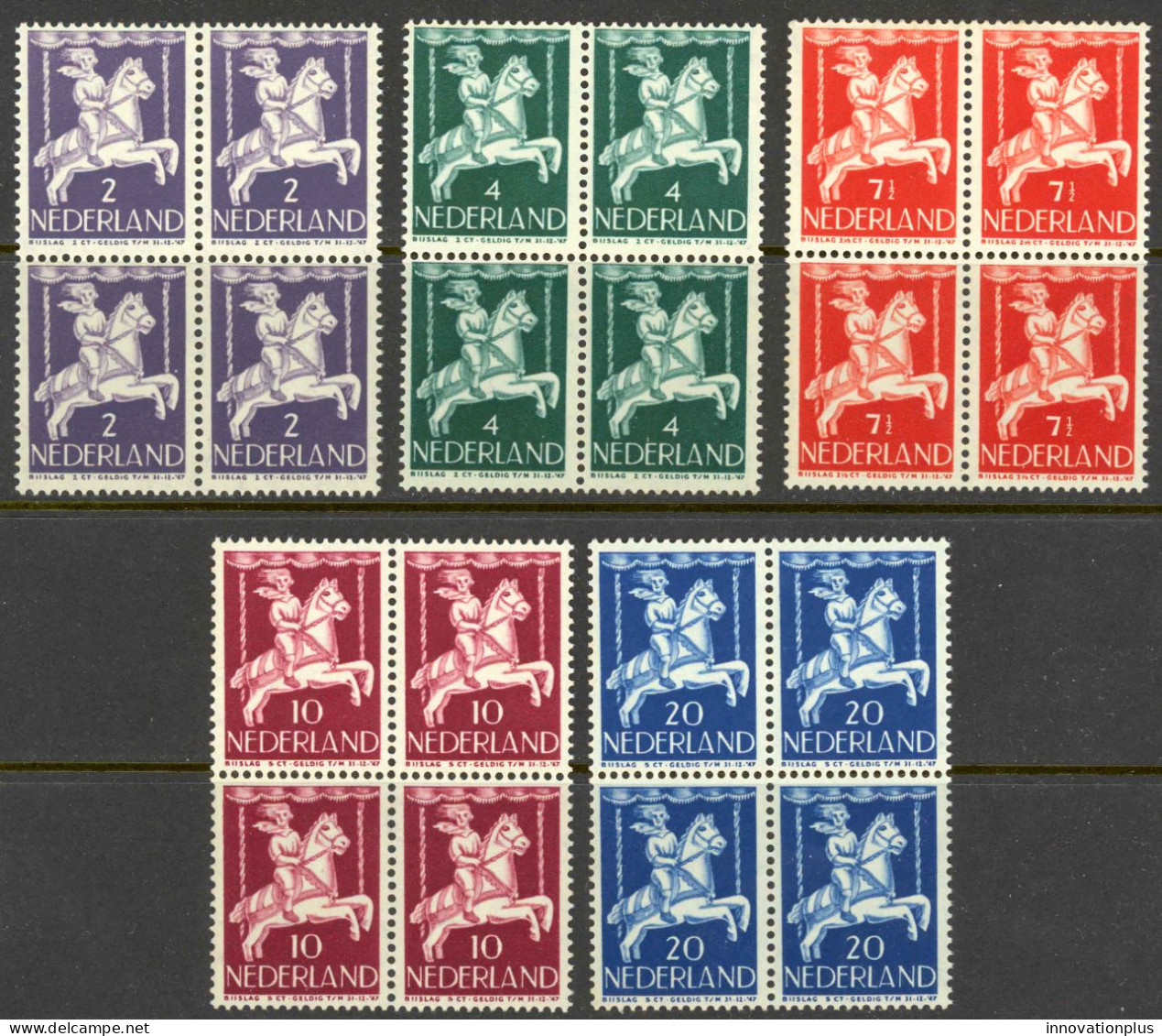 Netherlands Sc# B170-B174 MNH Block/4 1946 Child Welfare - Ongebruikt