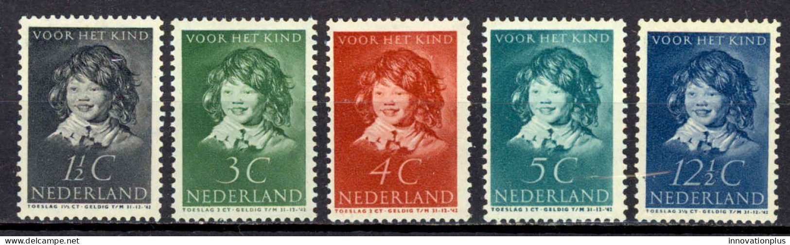 Netherlands Sc# B98-B102 MH 1937 Child Welfare - Unused Stamps