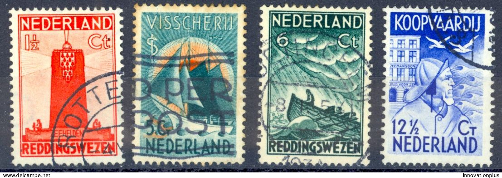 Netherlands Sc# B62-B65 Used (a) 1933 Sailors Homes - Used Stamps