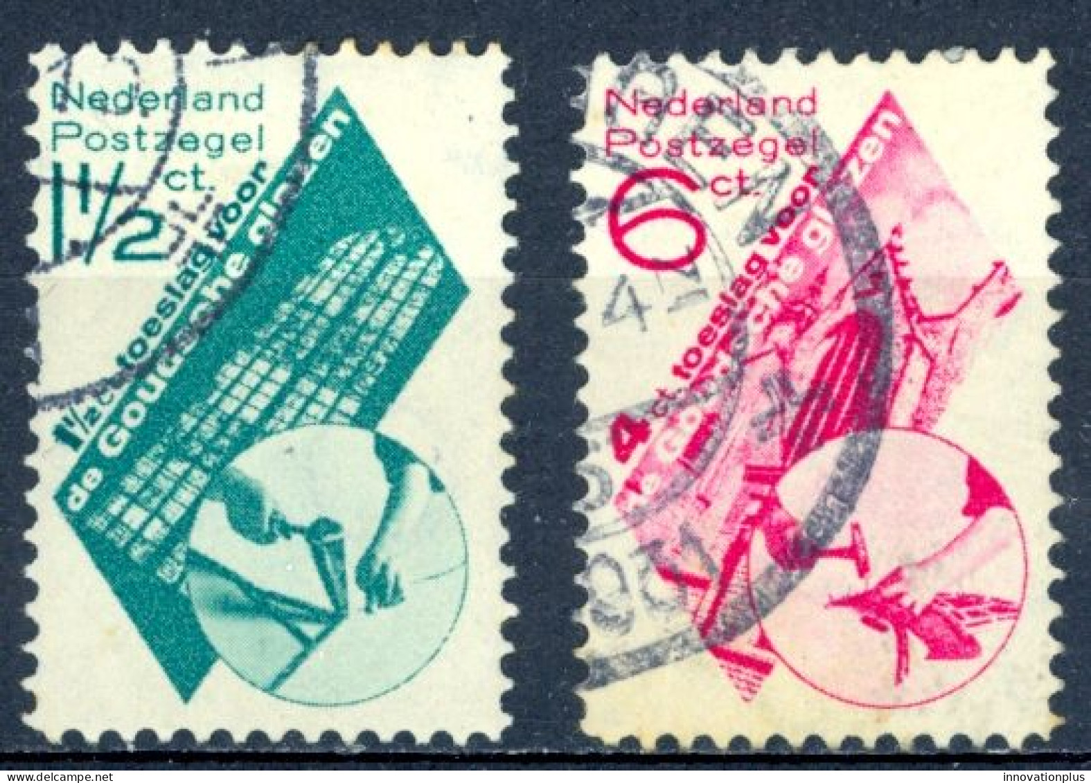 Netherlands Sc# B48-B49 Used 1931 Window Repair - Used Stamps