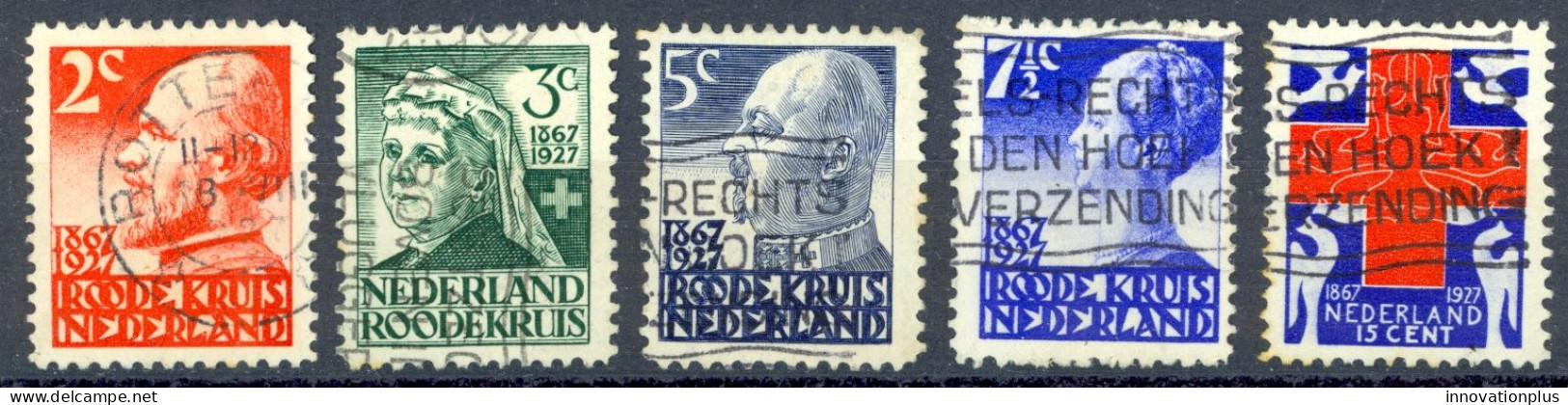 Netherlands Sc# B16-B20 Used 1927 Red Cross 60th - Oblitérés