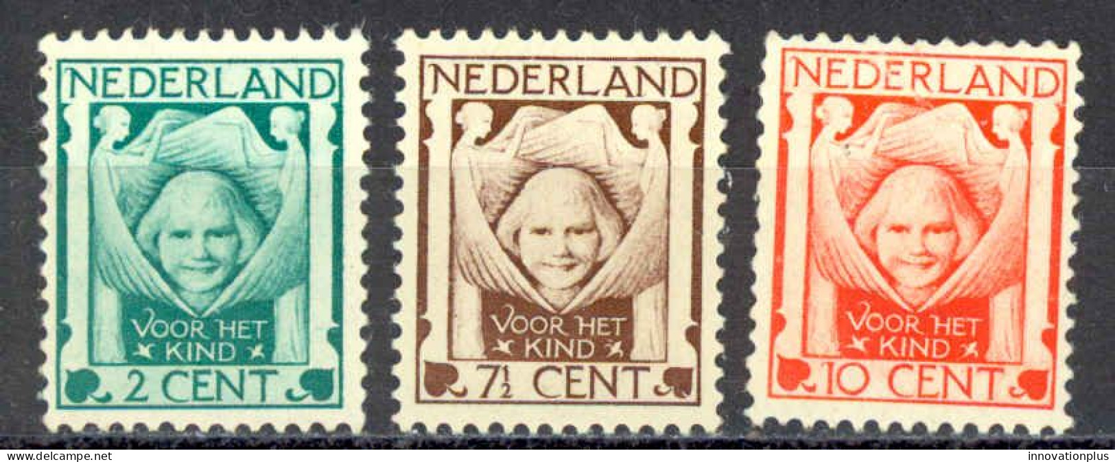 Netherlands Sc# B6-B8 MH 1924 Child Welfare - Used Stamps