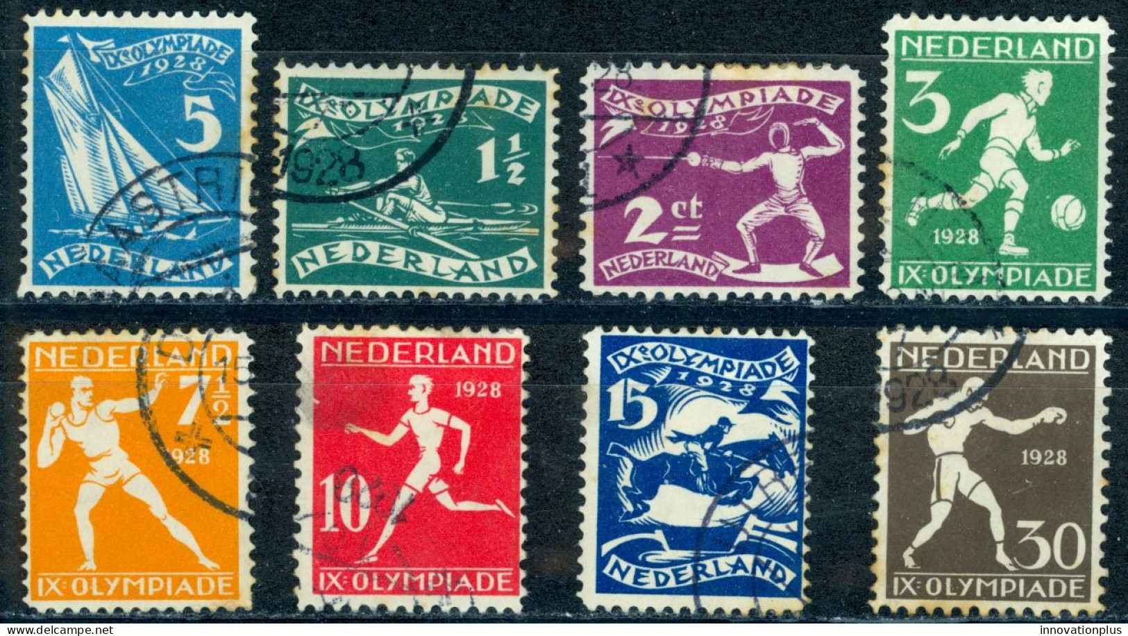 Netherlands Sc# B25-B32 Used (a) 1928 Olympic Games - Used Stamps