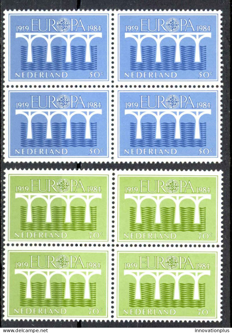 Netherlands Sc# 657-658 MNH Block/4 1984 Europa - Neufs