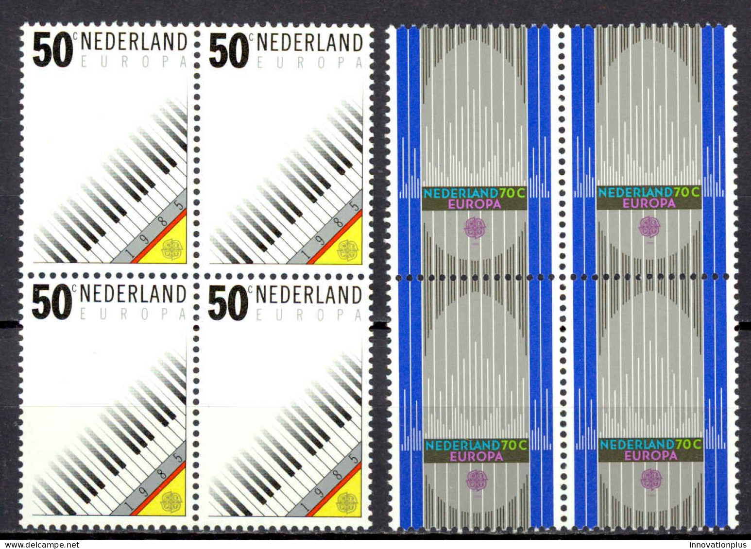 Netherlands Sc# 669-670 MNH Block/4 1985 Europa - Nuevos
