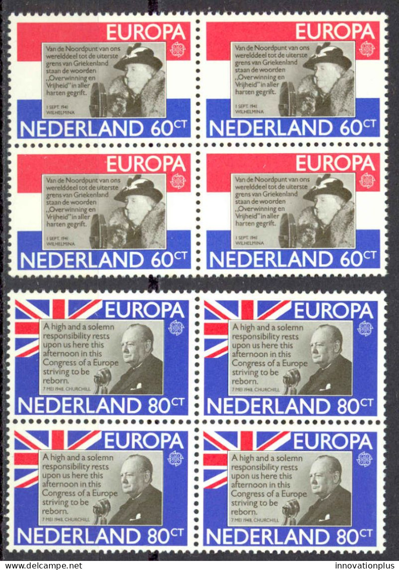 Netherlands Sc# 605-606 MNH Block/4 1980 Europa - Ongebruikt