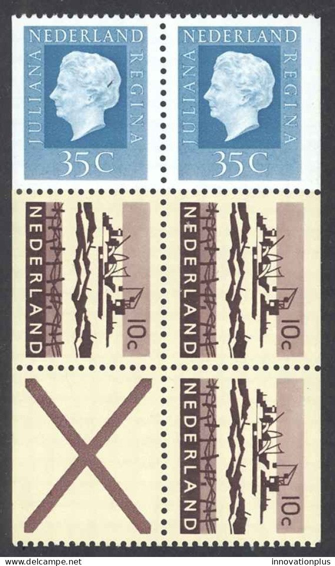 Netherlands Sc# 461b MNH Booklet Pane 1972 Queen Juliana - Ongebruikt