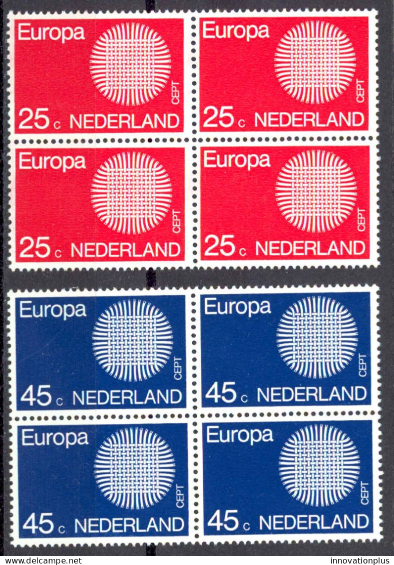 Netherlands Sc# 483-484 MNH Block/4 1970 Europa - Ongebruikt