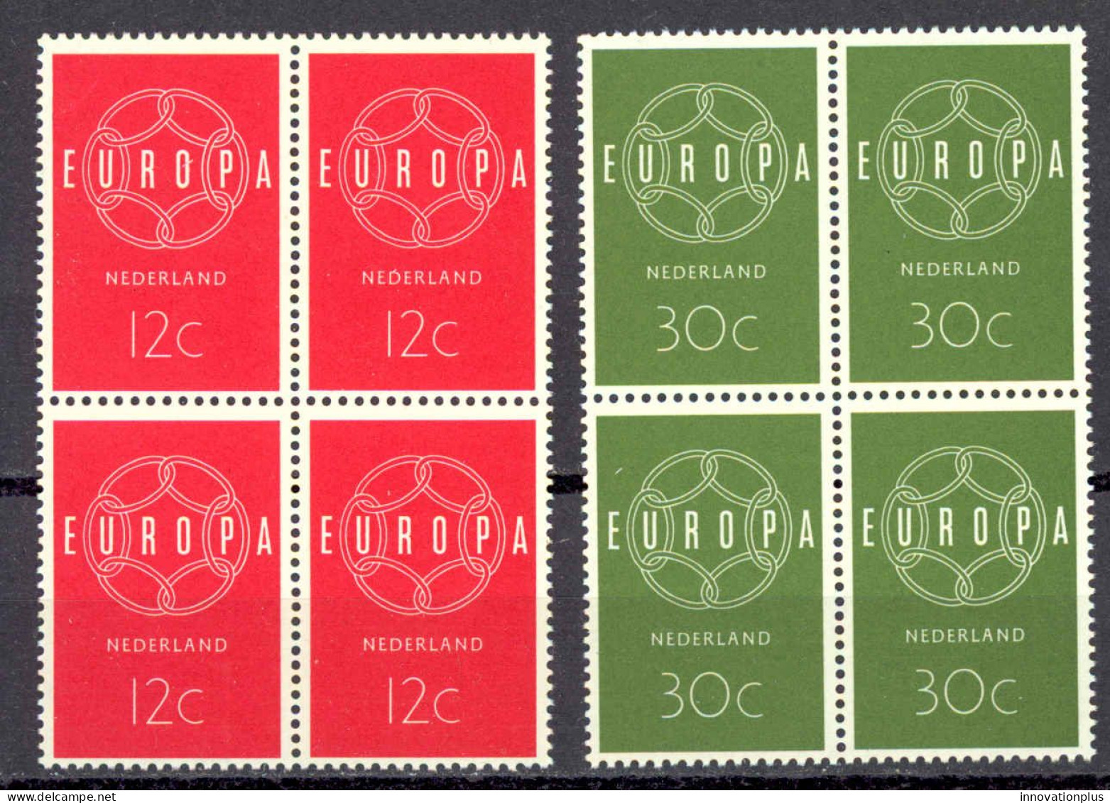 Netherlands Sc# 379-380 MNH Block/4 1959 Europa - Unused Stamps