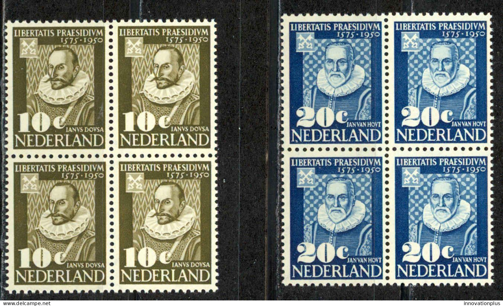 Netherlands Sc# 328-329 MNH Block/4 1950 University Of Leyden 375th - Unused Stamps