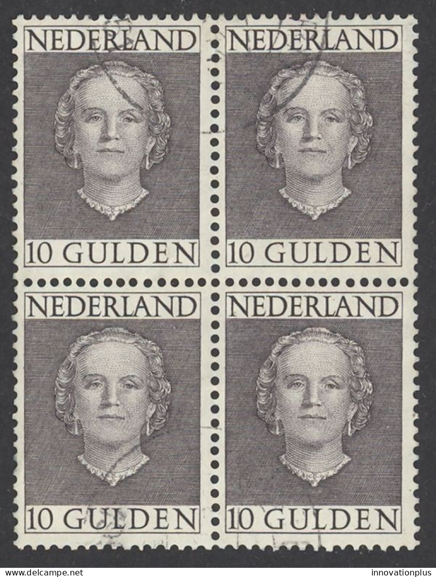 Netherlands Sc# 322 Used Block/4 1949 10g Queen Juliana - Oblitérés