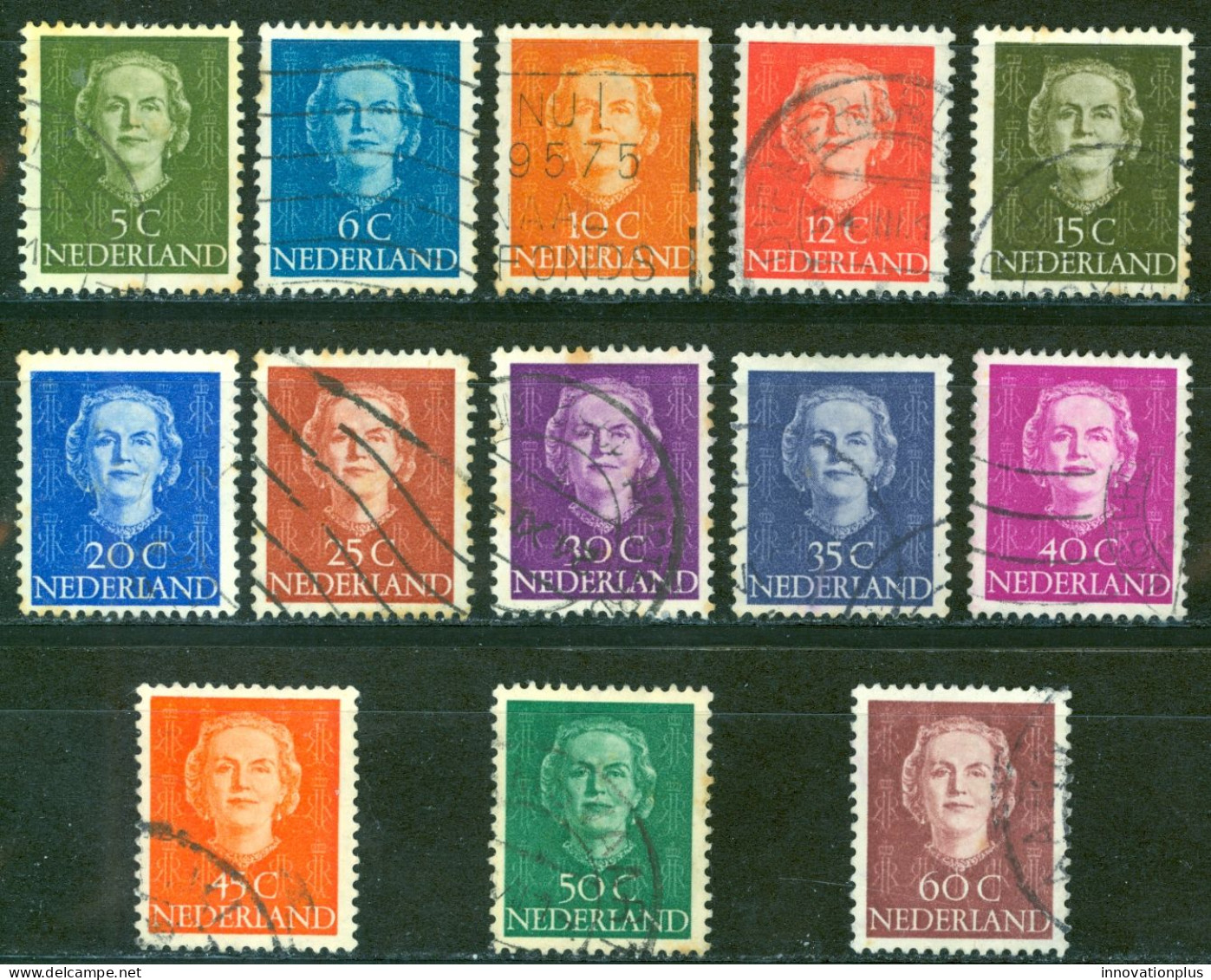 Netherlands Sc# 306-318 Used 1949 Queen Juliana - Usati