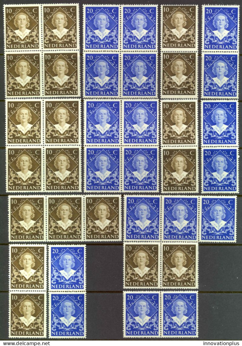 Netherlands Sc# 304-305 MNH Lot/19 1948 Queen Juliana - Unused Stamps