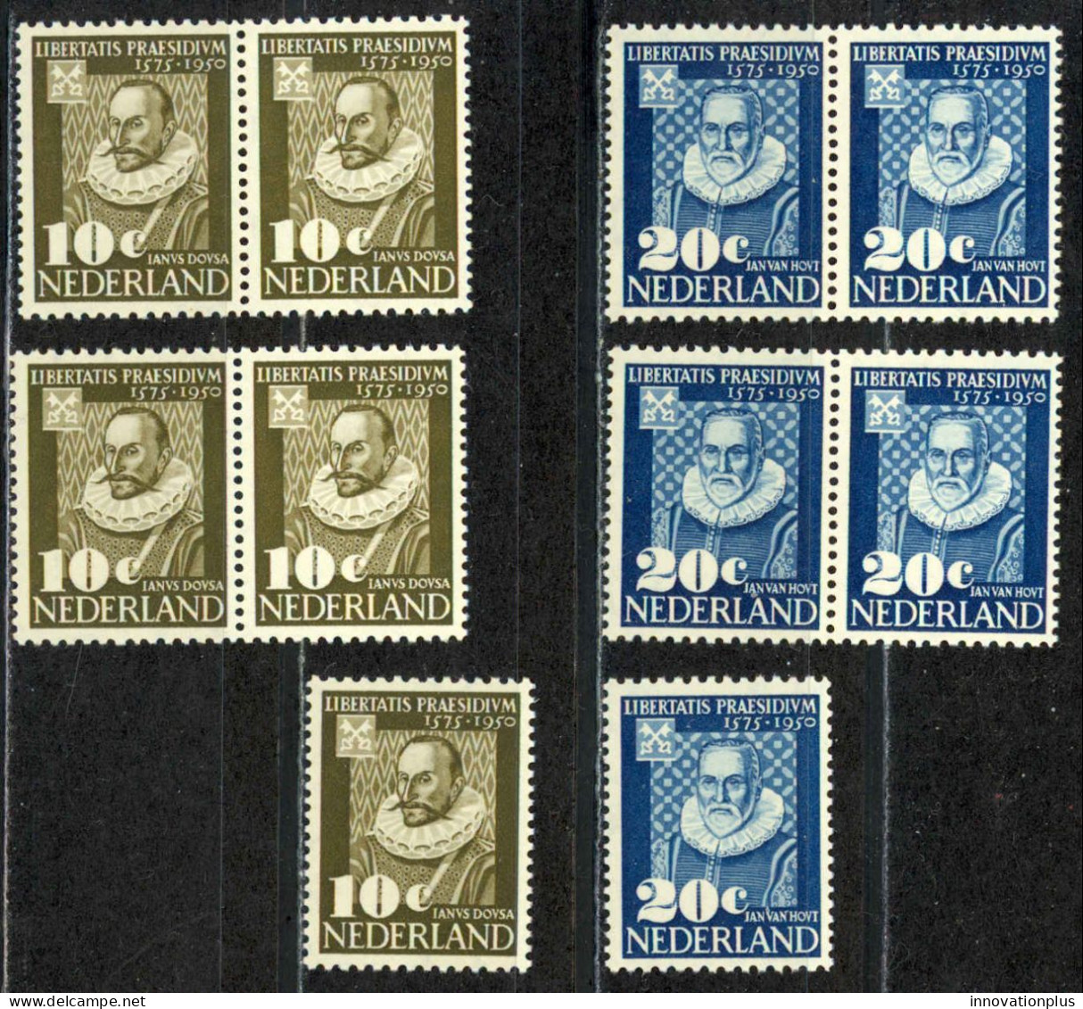 Netherlands Sc# 328-329 MNH Lot/5 1950 University Of Leyden 375th - Unused Stamps