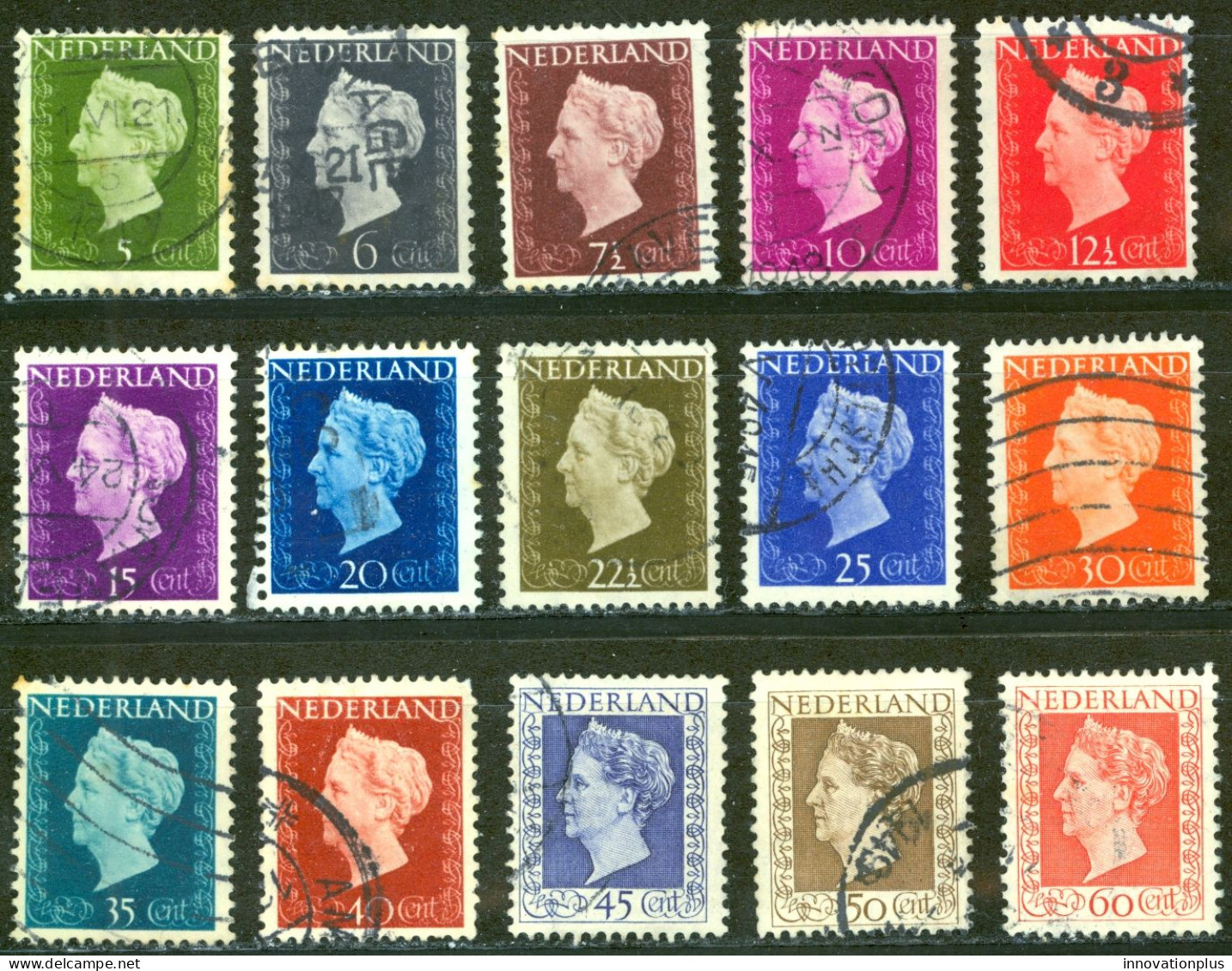 Netherlands Sc# 286-300 Used 1947-1948 Queen Wilhelmina - Usados