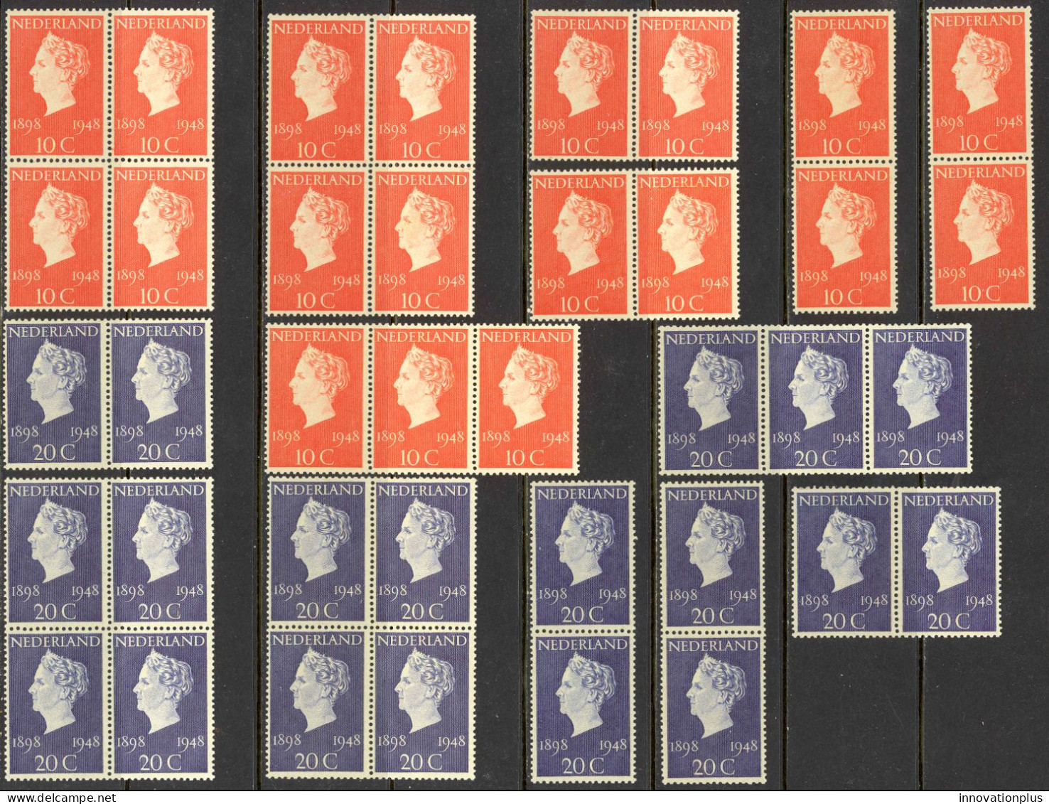 Netherlands Sc# 302-303 MNH Lot/19 1948 Queen Wilhelmina - Unused Stamps