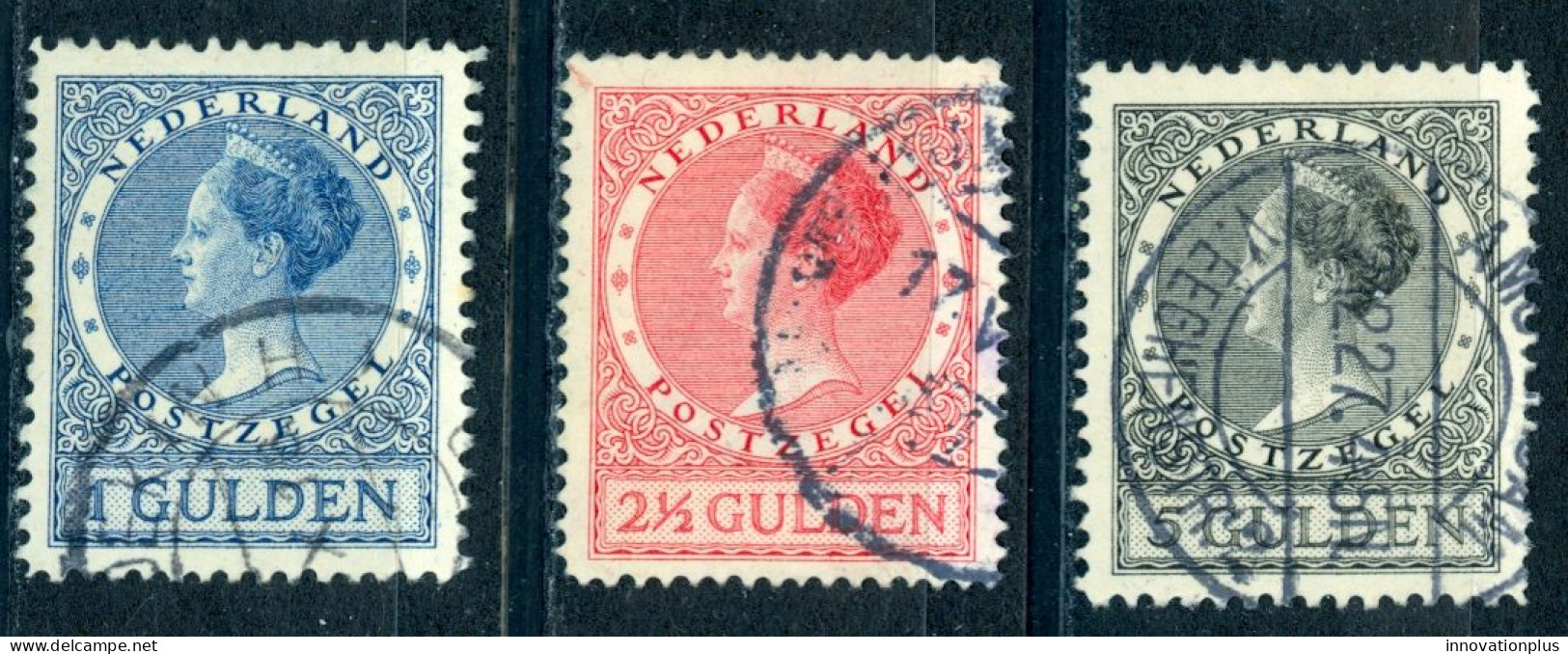 Netherlands Sc# 161-163 Used 1925-1930 Queen Wilhelmina - Usati