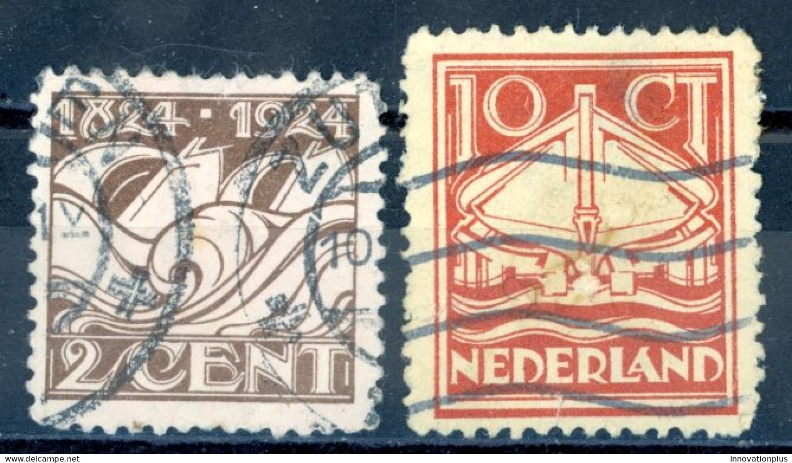Netherlands Sc# 140-141 Used 1924 Royal Dutch Lifeboat Society 100th - Usados